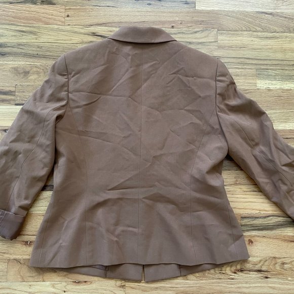 Nine West Women's One Button Blazer Jacket Size 10 Tan Long Sleeve - Picture 3 of 3